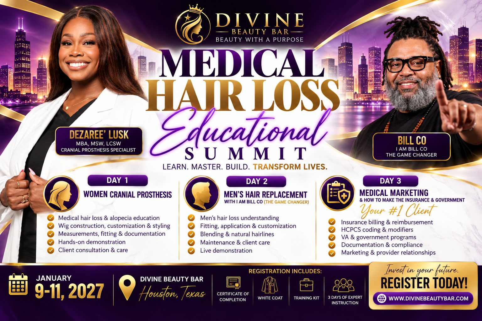 Day 2 ONLY: Men's Hair Replacement Training (1/10/27)