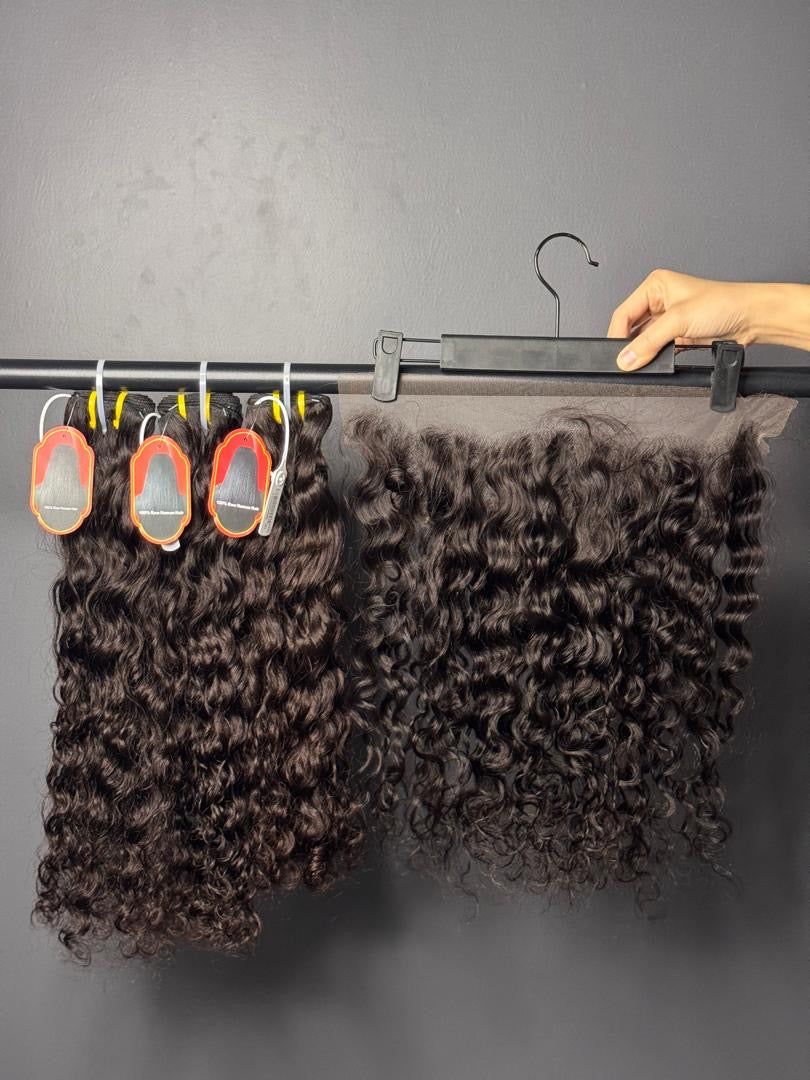 Indian Remy Indian Curly HD 13x4 Frontal (22-24in)