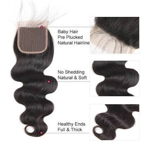 Raw Filipino Body Wave Closure (22-24inch)